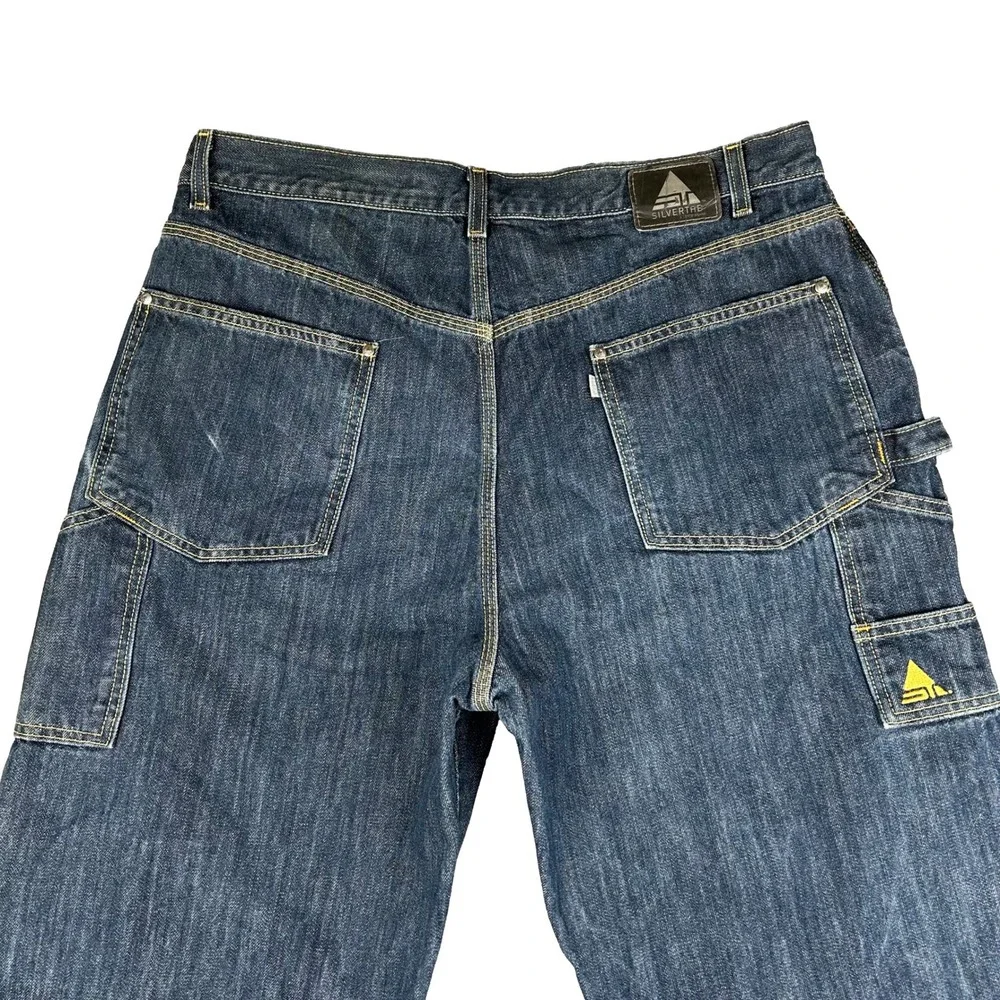 VTG Levi's SilverTab Carpenter Jeans 38x32 Dark Wash Baggy 90s Y2K Skater